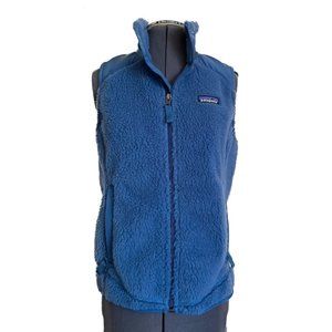 Patagonia Retro X Windproof Sherpa Fleece Vest Deep Pile Small Blue